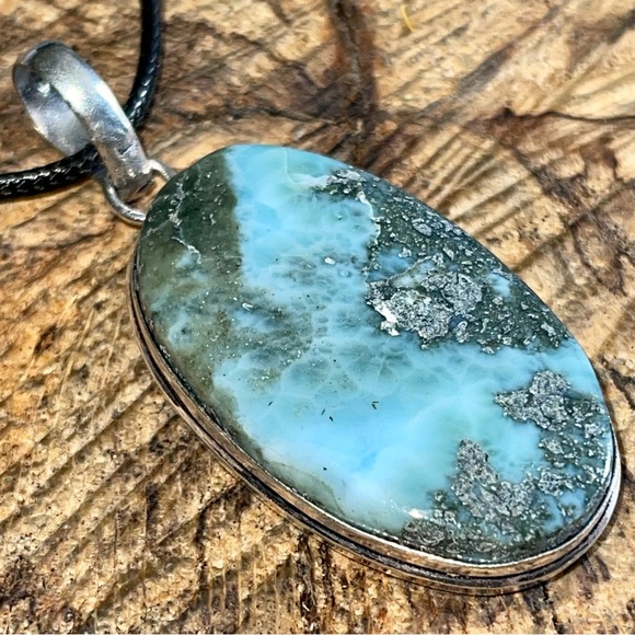 Caribbean Larimar Pendant 2 1/4” - Picture 10 of 13